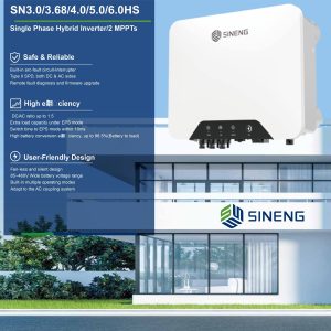 INVERTER IBRIDO MONOFASE SERIE SN DA 3 A 6 kW SINENG