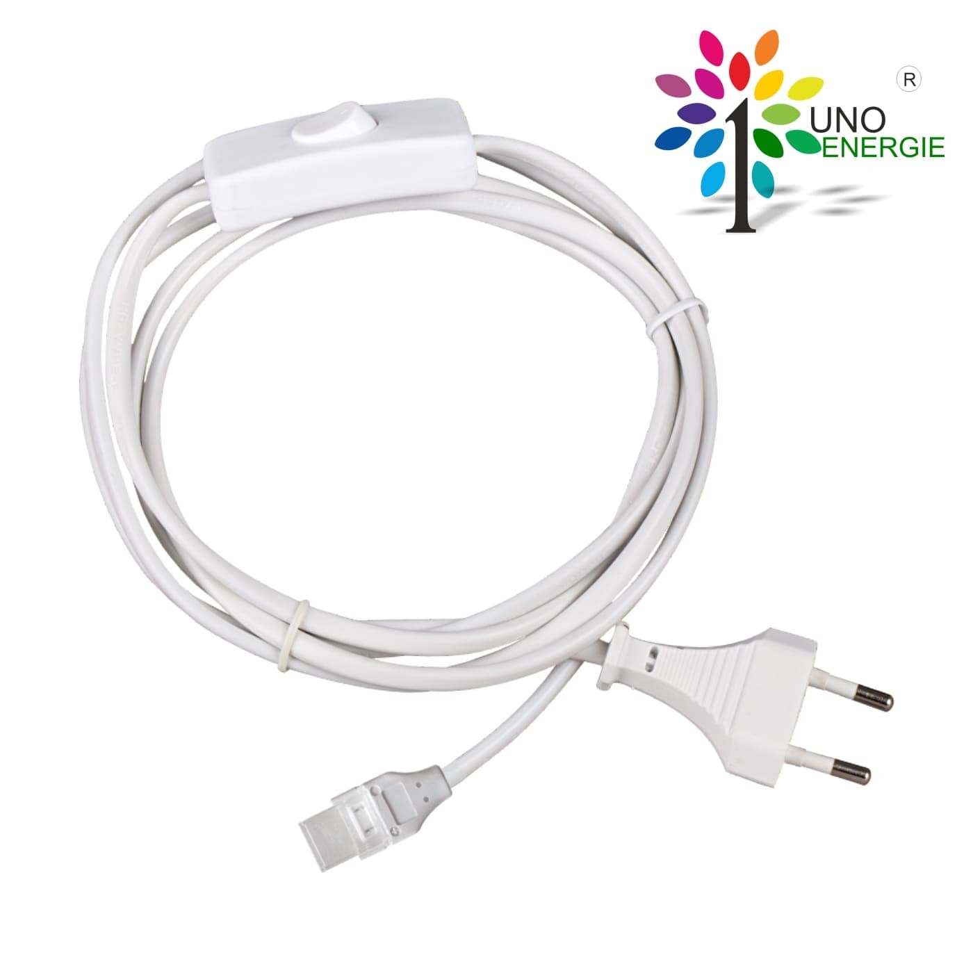 CAVO SPINA 1M PER STRISCE LED220V CON INTERRUTTORE