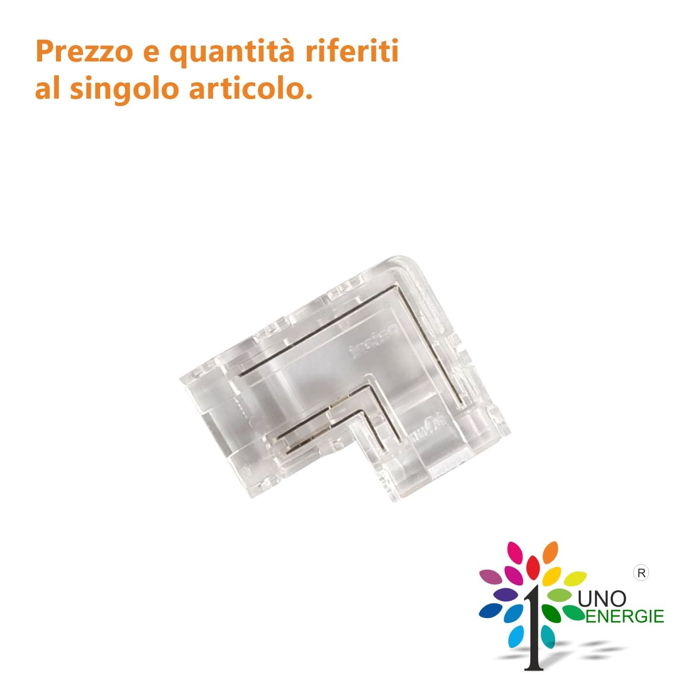 CONNETTORE ANGOLARE 90° 3 PIN PER STRISCE CCT