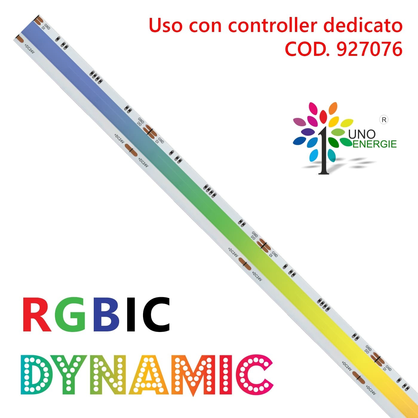 STRISCIA LED COB IP20 5m DYNAMIC RGBIC 24V 14W/m