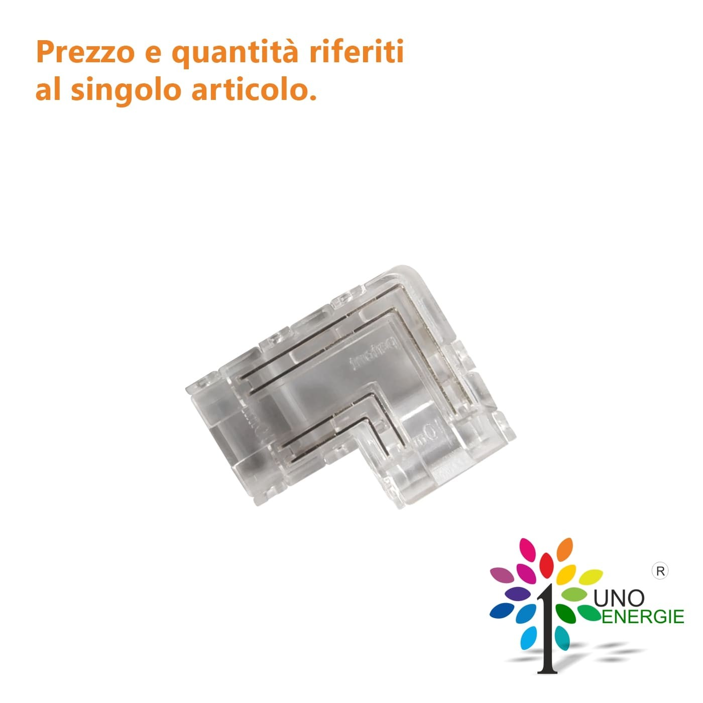 CONNETTORE ANGOLARE 90° 4 PIN PER STRISCE RGB