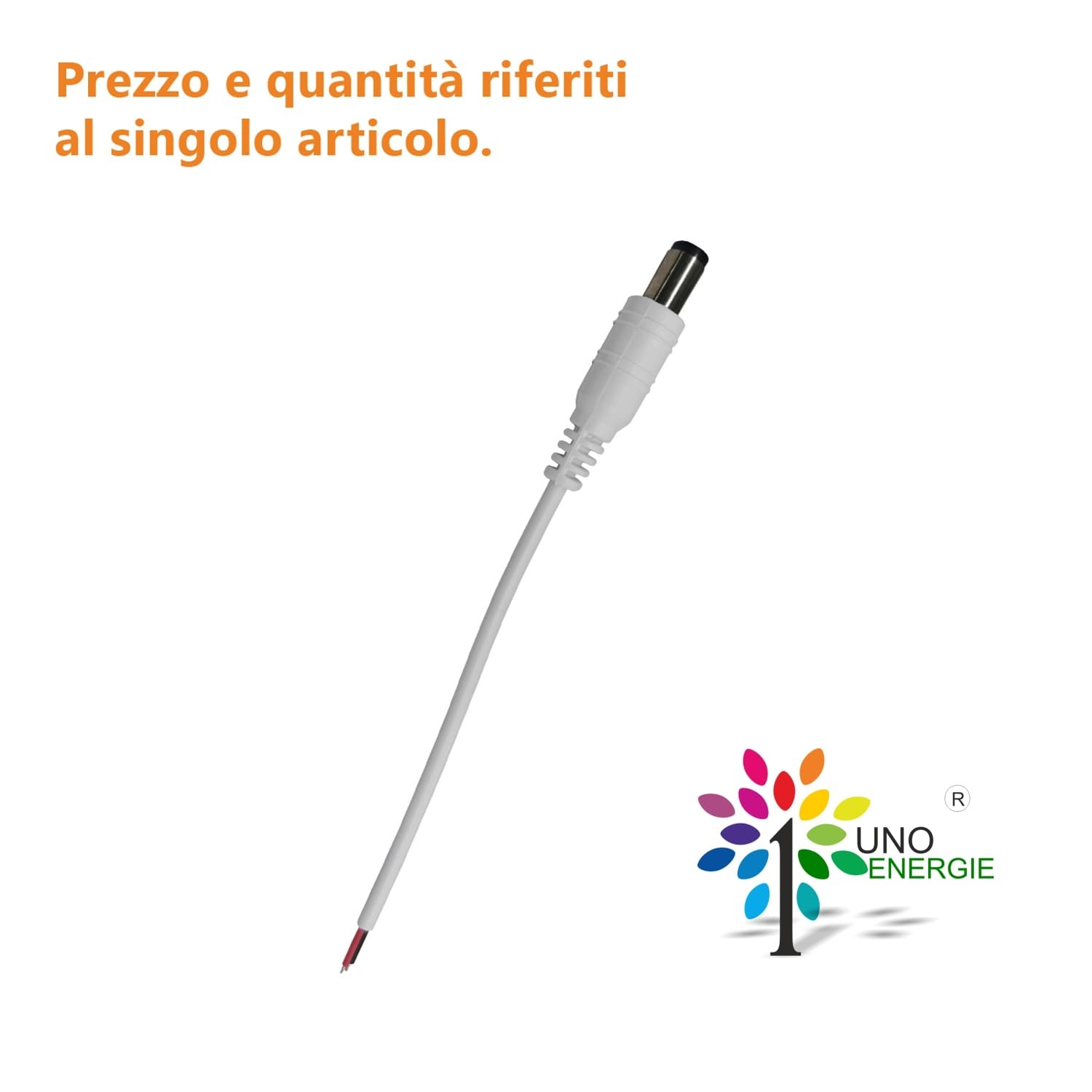 CAVO CONNETTORE MASCHIO DC + FILI SPELATI