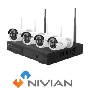 KIT CCTV WIFI NIVIAN 8CH 4 TELECAMERE IP