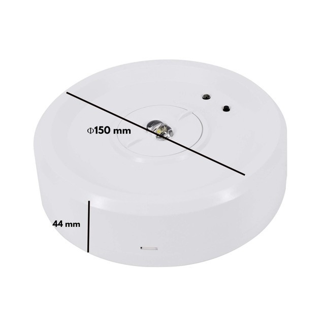 Lampada di Emergenza per segnalazione, Fascio Lungo per Corridoi e Vie di Fuga, autonomia 3H Bianco Freddo 6.000K